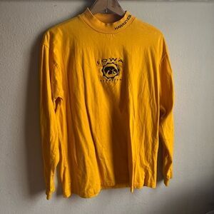 Vintage Iowa Hawkeyes Yellow Long Sleeve Shirt